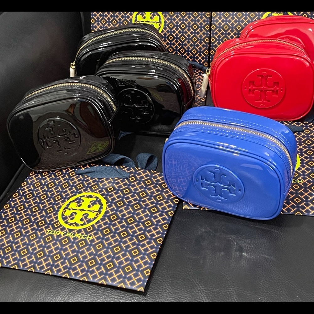 Tory Burch Patent Leather Cosmetic Bags